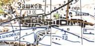 Топографічна карта Зашкового