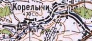 Топографічна карта Кореличів