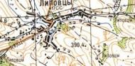 Топографічна карта Липівців