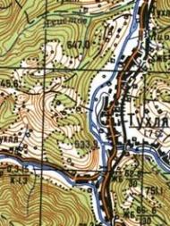Топографическая карта Тухли