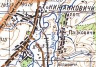 Топографічна карта Нижанковичів