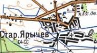 Топографическая карта Старого Яричева