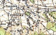 Топографічна карта Теребеж