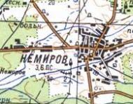 Топографічна карта Немирового