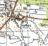 Топографічна карта Боянця