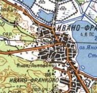 Топографічна карта Івано-Франкового