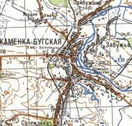 Топографическая карта Каменки-Бугской