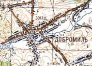 Топографічна карта Добромиля