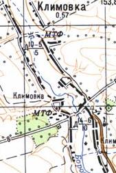 Топографічна карта Климівки