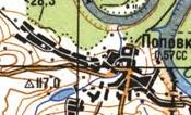 Топографическая карта Поповки