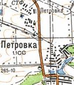 Топографічна карта Петрівки