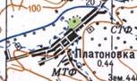 Топографическая карта Платоновки