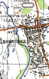 Топографічна карта Данилівки