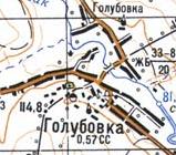 Топографическая карта Голубовки
