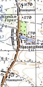 Topographic map of Novovodyane