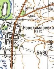 Топографічна карта Новолимарівки