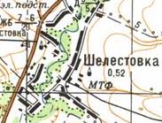 Топографічна карта Шелестівки
