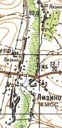 Топографічна карта Лизиного