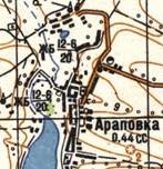 Топографическая карта Араповки