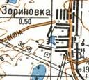 Топографічна карта Зоринівки