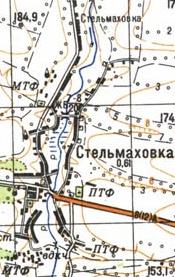 Topographic map of Stelmakhivka