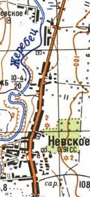 Топографічна карта Невського
