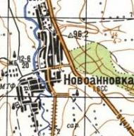 Топографічна карта Новоганнівки