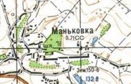Топографічна карта Маньківки