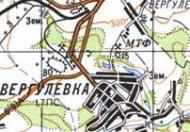 Топографічна карта Вергулівки