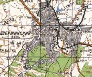 Топографическая карта Дзержинского