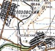 Топографічна карта Лозівського