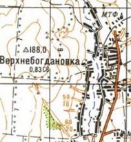 Топографическая карта Верхнебогдановки