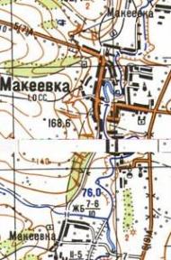 Топографическая карта Макеевки