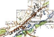 Топографічна карта Новострільцівки