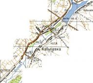 Топографічна карта Кабичівки