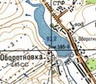 Топографічна карта Оборотнівки