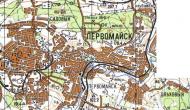 Топографічна карта Первомайська