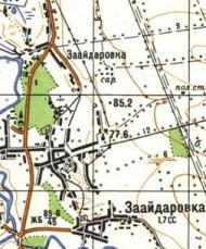 Топографічна карта Заайдарівки