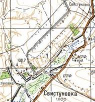 Topographic map of Svystunivka
