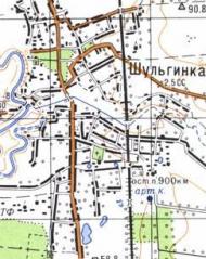 Topographic map of Shulgynka