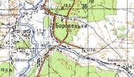 Topographic map of Borovenky