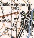 Топографическая карта Любомировки