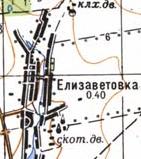 Топографическая карта Елизаветовки