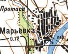 Топографическая карта Марьевки