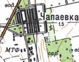 Топографическая карта Чапаевки