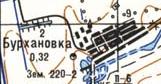 Топографическая карта Бурхановки