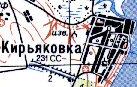 Топографическая карта Кирьяковки