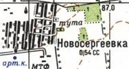 Топографічна карта Новосергіївки