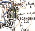Топографическая карта Овсяновки