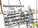 Topographic map of Novodmytrivka